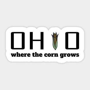 Ohio - Where the corn grows Sticker